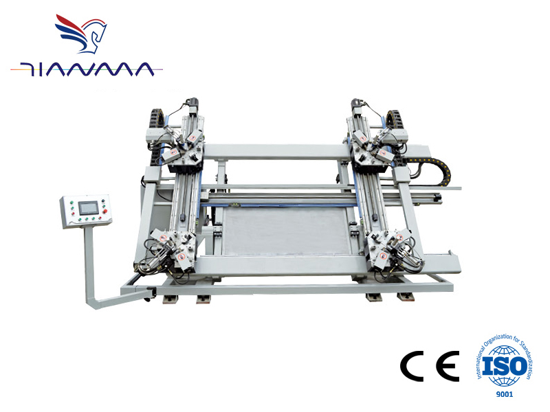 鋁門窗數控四頭組角機